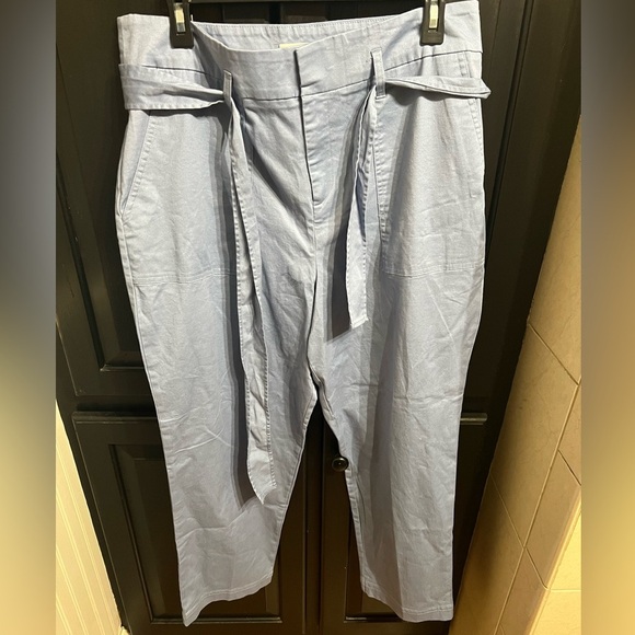 NWT-Genius Garb-Sky Blue, Belted Waist Pants - Picture 1 of 4